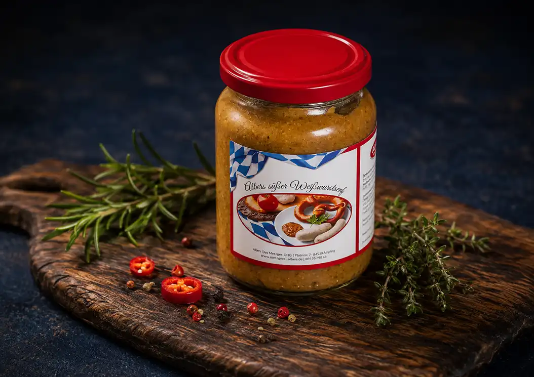 Albers süßer Weißwurstsenf 335 ml im Glas