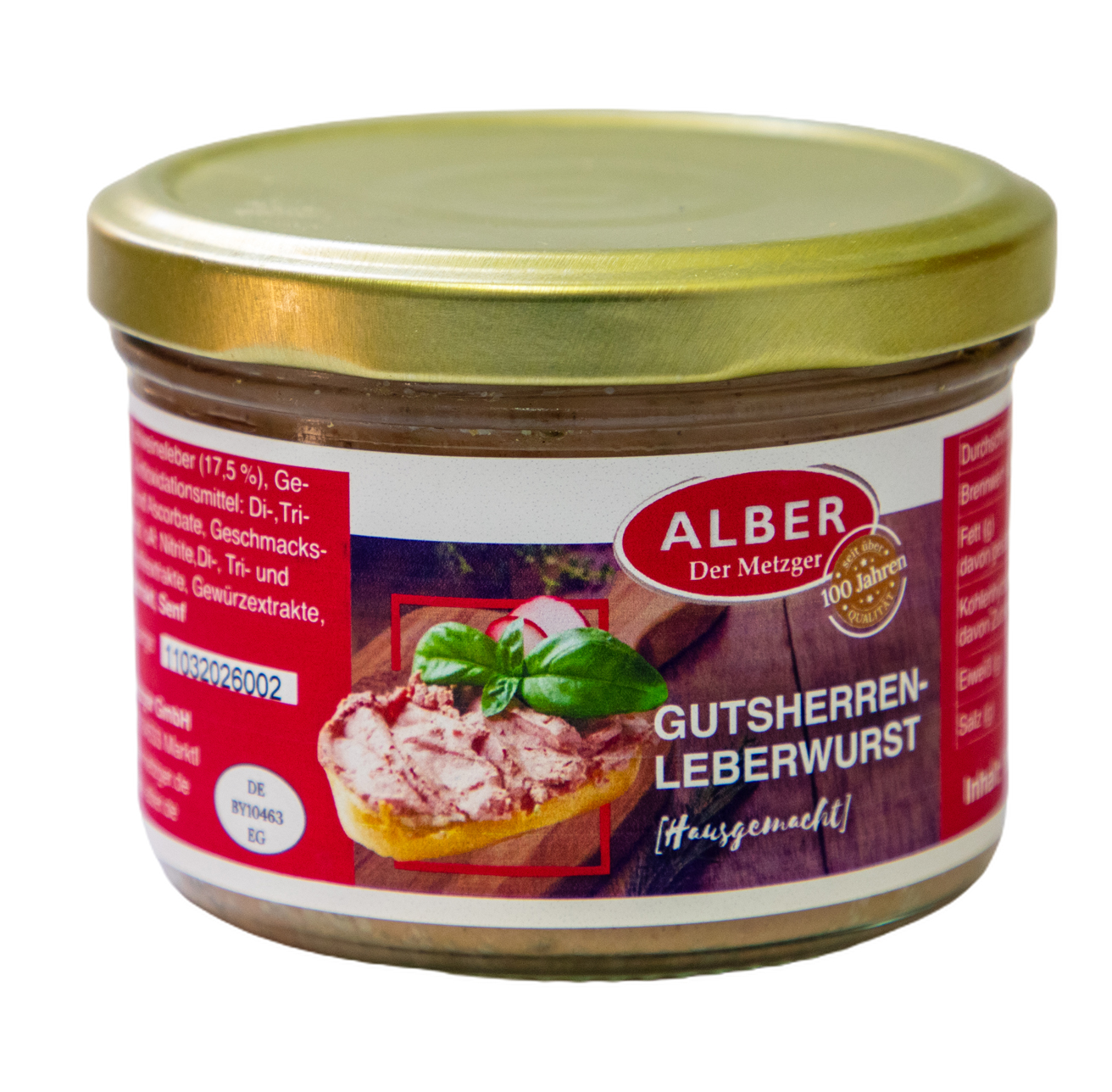 Gutsherrenleberwurst 200g im Glas